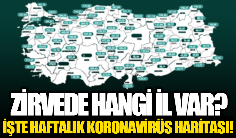 Sağlık Bakanı Koca haftalık koronavirüs haritasını paylaştı