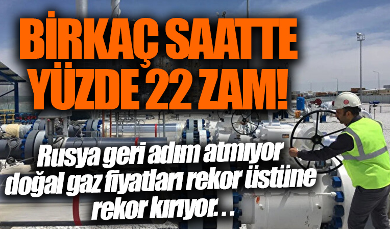 Avrupa'da doğal gaz fiyatlarında yüzde 22'lik artış: 120 dolar seviyesine yükseldi