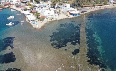 Bodrum’da şoke eden görüntü! Tavşan Adası’nda çekilen suyun altından tarih çıktı