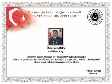 MSB Açiklamasi 'Izmir'de Egitim Esnasinda Yasanan Silah Kazasi Sonucunda 1 Asker Sehit Oldu'