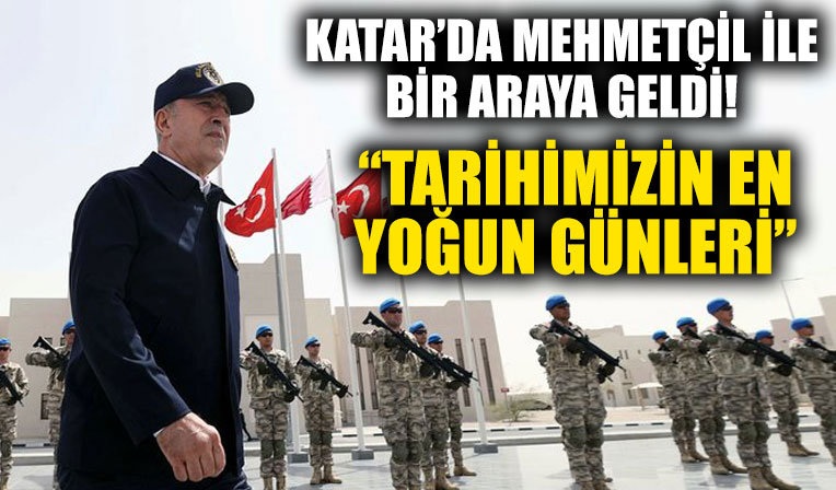 Bakan Akar, Katar'da Mehmetçik'le bir araya geldi: Türkiye Ukrayna'da elinden geleni yapıyor