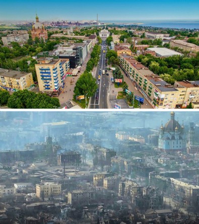 Mariupol’ün önce ve sonraki hali!