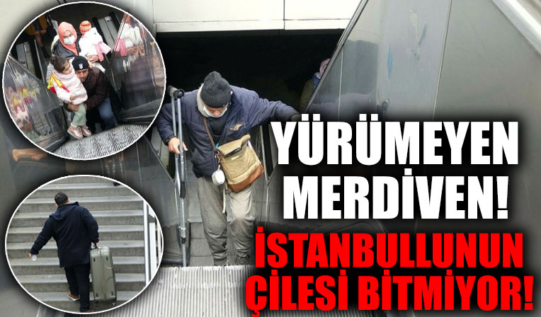 Taksim'de yürüyen merdiven çilesi! CHP'li İBB'den vatandaşa eziyete devam!