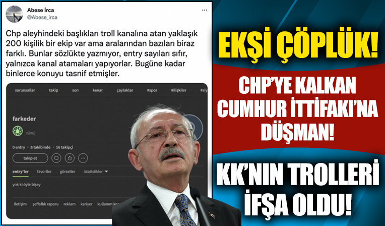 Ekşi Sözlük ile CHP arasındaki gizli anlaşma açığa çıktı! Troll ordusuyla algı propagandası yapıyorlar!