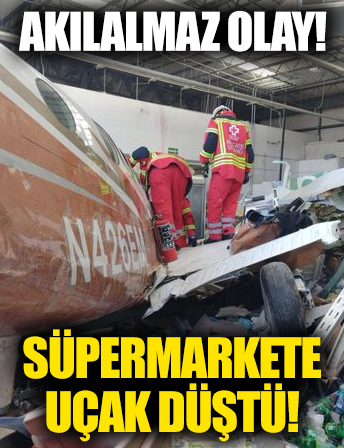 Akılalmaz olay! Süpermarkete uçak düştü! Çok sayıda ölü ve yaralı var!