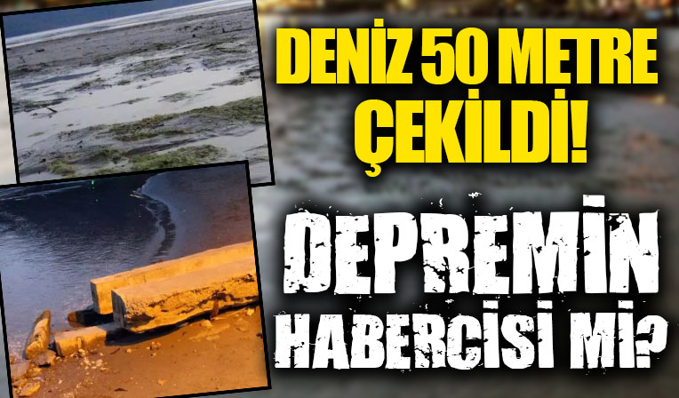 Deniz suyu 50 metre çekildi! Depremin habercisi mi? Uzmanlardan hemen açıklama geldi