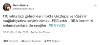 Metin Öztürk Açiklamasi 'Göztepe Ve Rize'nin Maglubiyetine Sevinir Olmak, Pes Artik!'