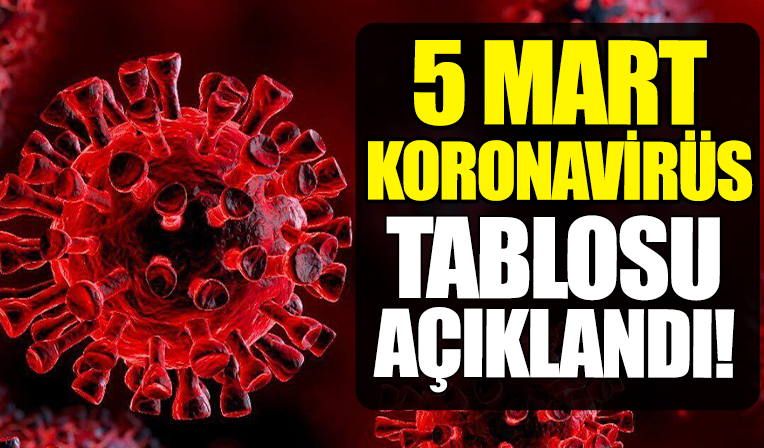 Sağlık Bakanlığı 5 Mart koronavirüs verilerini paylaştı