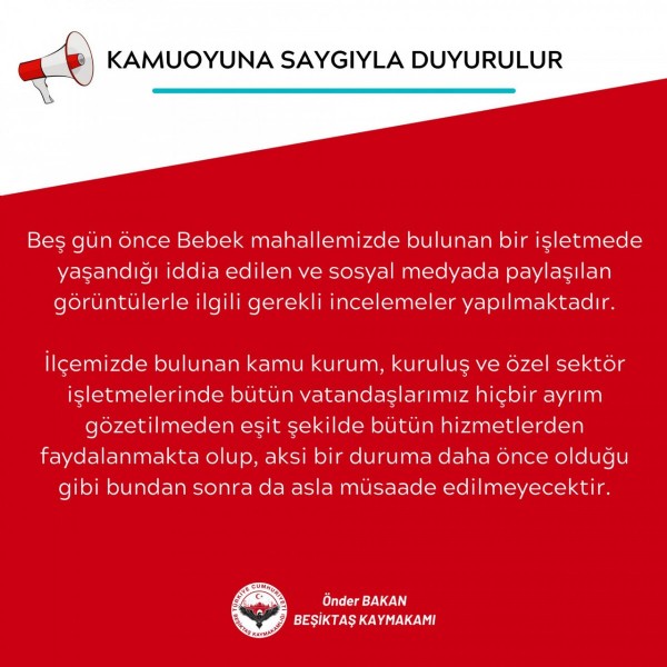 Beşiktaş'ta tesettürlü kadınların restorana girmesine izin verilmedi