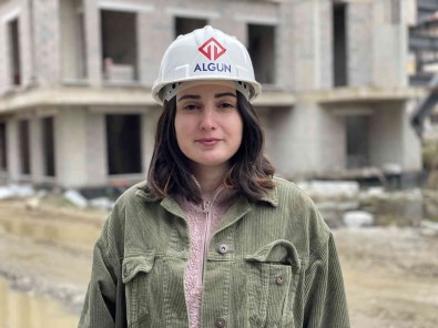 300 Kisinin Çalistigi Santiyenin Tek Kadin Mühendisi