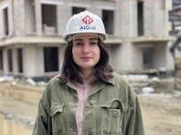 300 Kisinin Çalistigi Santiyenin Tek Kadin Mühendisi