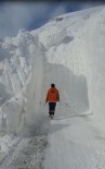 Van-Bahçesaray Karayoluna Çig Düstü, Kar Kalinligi 10 Metreyi Buldu Haberi