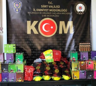 Siirt'te Gümrük Kaçagi Tütün Ele Geçirildi