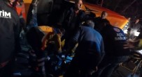 TEM'de Feci Kaza, Otomobille Çarpisan Minibüs Metrelerce Sürüklendi Açiklamasi 7 Yarali