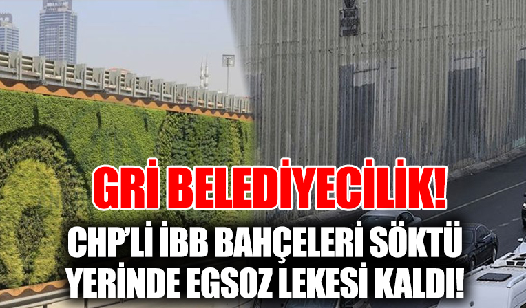CHP'li İBB söktüğü dikey bahçelerin yerine 'gri duvarlar' bıraktı!