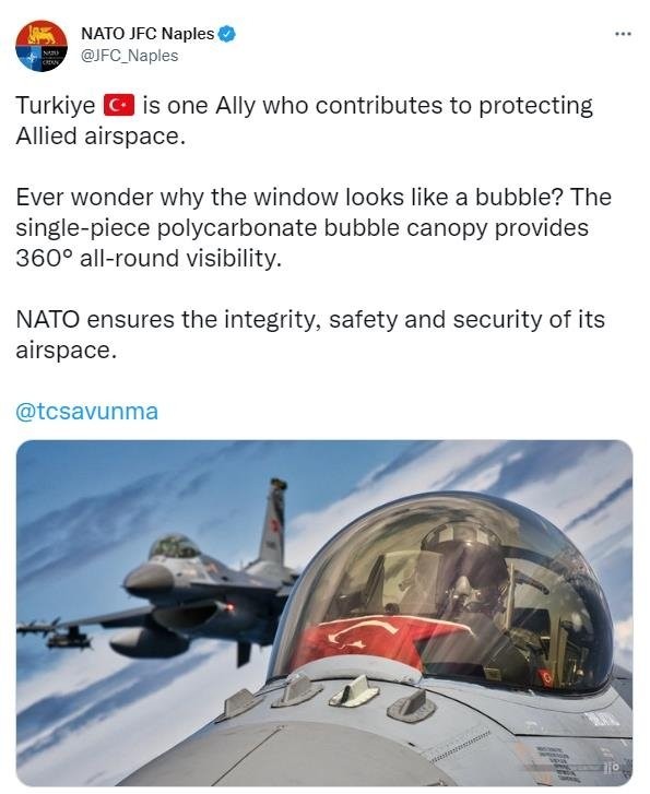 NATO'dan dikkat çeken Türk pilotu paylaşımı! Turkey değil Türkiye detayı