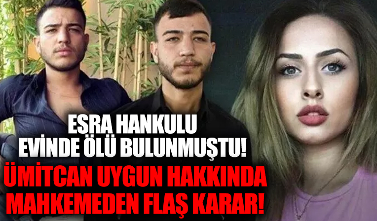 Ümitcan Uygun'a Esra Hankulu'nun ölümü nedeniyle verilen ceza belli oldu!