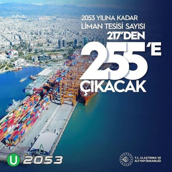 Türkiye ''mavi vatan'da gücüne güç katacak! Liman tesisi sayısı 2053'e kadar 255'e çıkıyor