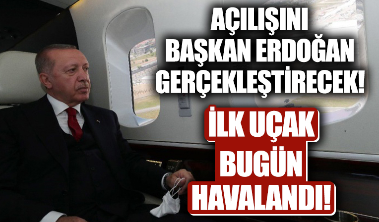 Açılışını Başkan Erdoğan'ın yapacağı Rize-Artvin Havalimanı için ilk test uçuşu gerçekleştirildi!