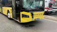 İETT - İETT kazaları bitmiyor! İETT otobüsü yolcu dolu minibüse çarptı!