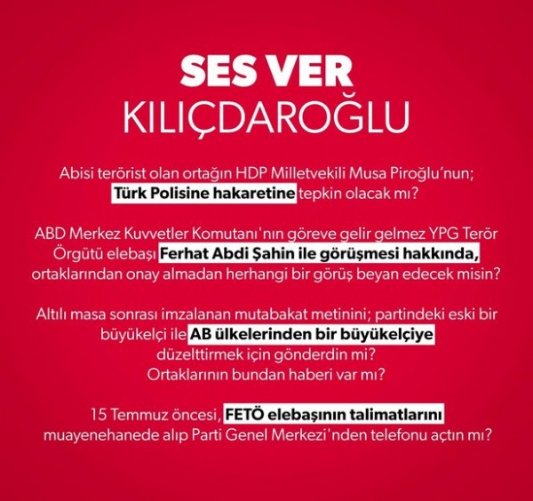 İçişleri Bakanı Süleyman Soylu '4 soru' sorup çağrıda bulundu: Ses ver Kılıçdaroğlu!
