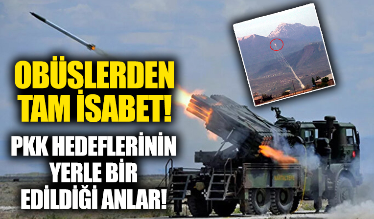 Irak'ın kuzeyindeki PKK hedefleri obüslerle vuruldu!