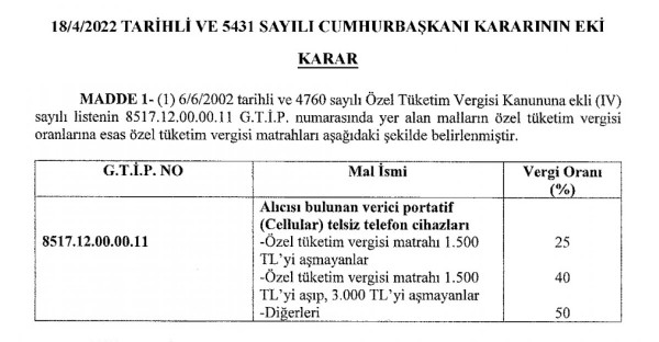 Gençler istedi Başkan Erdoğan yaptı! Cep telefonlarına ÖTV düzenlemesi!