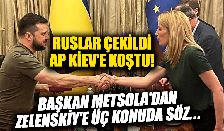 Rusya geri çekildi AP Başkanı Kiev'e koştu: Zelenskiy ile görüşüp fotoğraf paylaştı