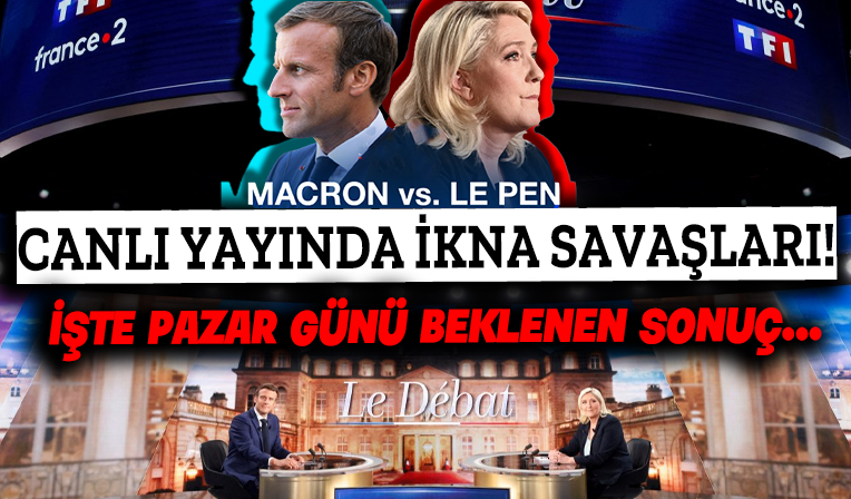 Macron ve Le Pen'in canlı yayında ikna gücü ankete yansıdı
