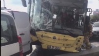 İETT - Şoförü kalp krizi geçiren İETT otobüsü 6 araca çarptı!