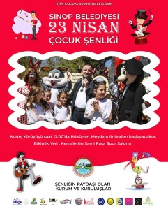 Sinop'ta 23 Nisan Kutlamalari Salona Alindi