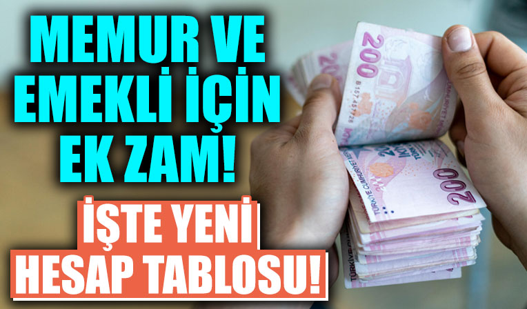Emekli ve memur için ek zam! İşte 2022 Temmuz zammı ile birlikte emekli ve memur maaşları için yeni hesaplar...