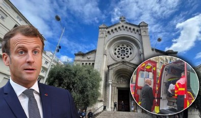 Seçim heyecanıyla dolu Fransa'daki kilisede korku dolu anlar! 'Macron'u öldürmeliyiz' diye bağırıp bıçağına sarıldı