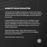 Adana Demirspor'dan Yasar Kemal Ugurlu Açiklamasi