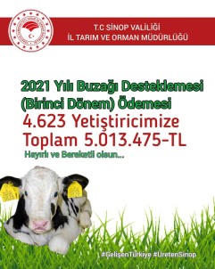 Sinoplu Yetistiricilere 5 Milyon TL Tarimsal Destek