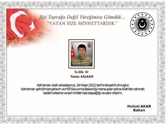 Pençe-Kilit operasyonu bölgesinden acı haber: Bir asker şehit oldu