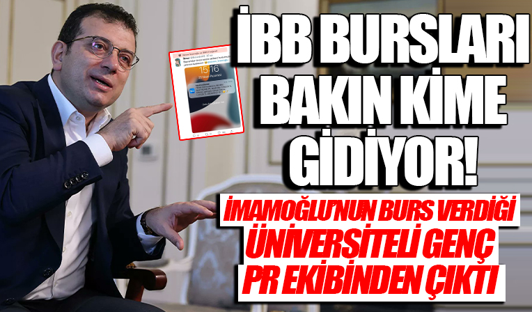 İBB'nin burs verdiği 'üniversiteli genç kız' Ekrem İmamoğlu'nun PR ekibinden çıktı