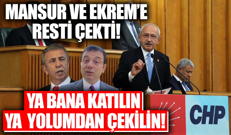 Kılıçdaroğlu'ndan Ekrem İmamoğlu ve Mansur Yavaş'a üstü kapalı rest: Ya bana katılın ya şimdi yolumdan çekilin!