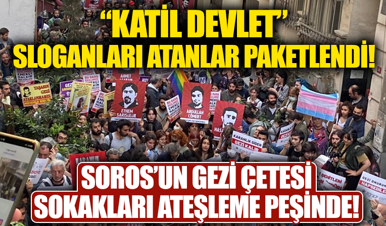 Taksim'de 'Gezi davası' bahanesiyle sokaklara dökülüp 'katil devlet' sloganları atan provokatörlere gözaltı!