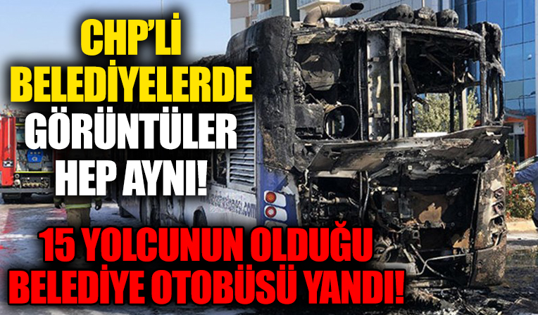 İzmir'de belediye otobüsü, alev alev yandı!
