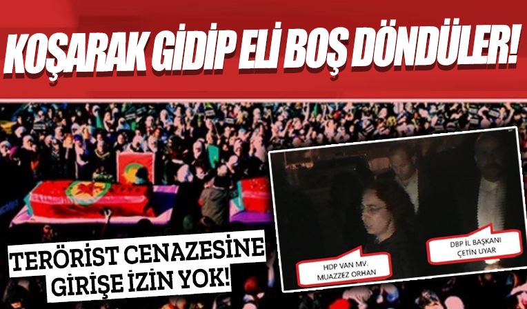 Terörist cenazesine katılmak isteyen HDP ve DBP'lilere izin verilmedi!