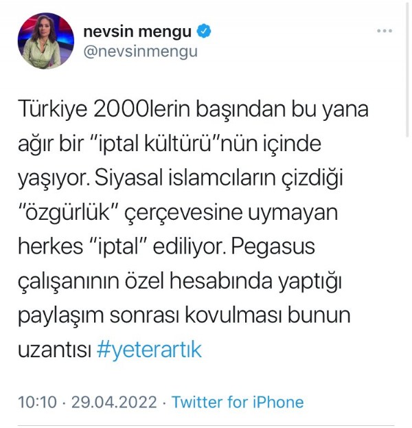 Alman medyasından fonlanan Nevşin Mengü’den iki yüzlülük!