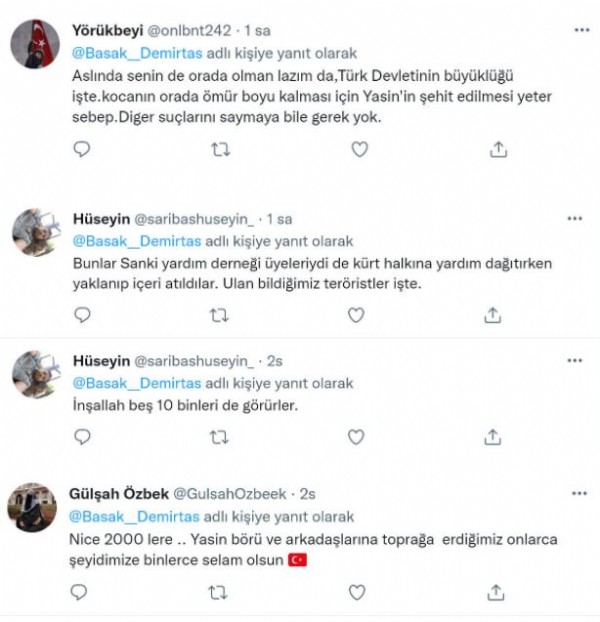 Tutuklu HDP'lilere özgürlük isteyen Başak Demirtaş bu soruyu yanıtsız bıraktı: Yasin ve arkadaşları bir daha gelemeyecek buna ne diyorsunuz?