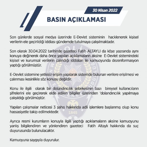 Emniyet 'Hacklenme' iddiasını yalanladı! Fatih Altaylı hakkında suç duyurusu