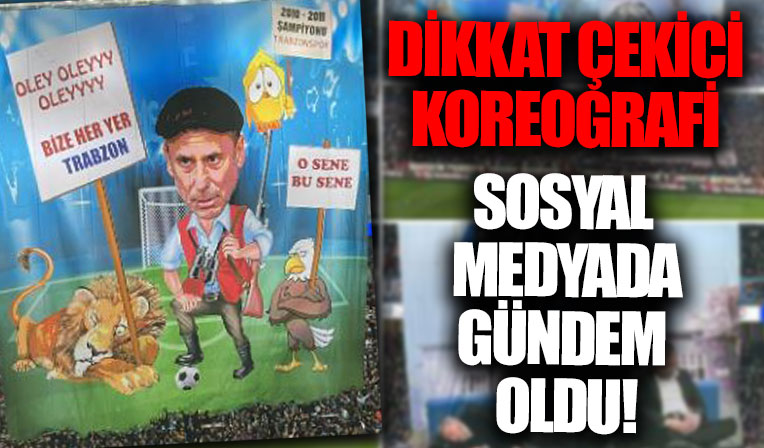 Trabzonspor'un şampiyonluk maçında gönderme içeren koreografi