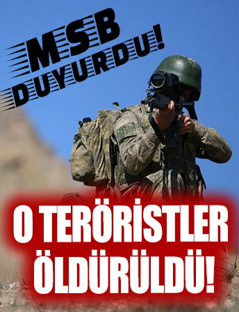 MSB: 3 terörist etkisiz hale getirildi