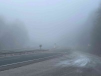 Düzce - Zonguldak D-655 Karayolu'nda Sis Etkili Oluyor