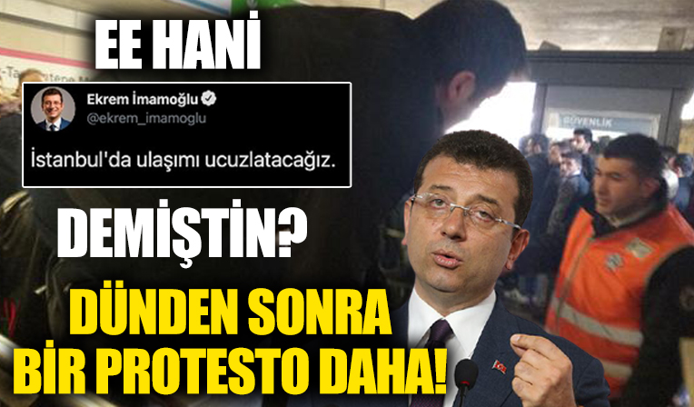 CHP'li İBB'nin ulaşım zammı protesto ediliyor! Metrobüs istasyonunda İstanbulkart basmadan turnikeden atladılar!