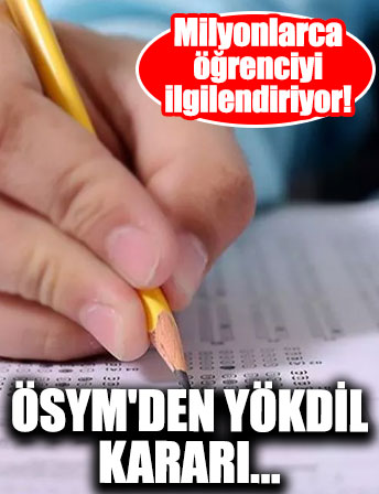 ÖSYM'den YÖKDİL kararı