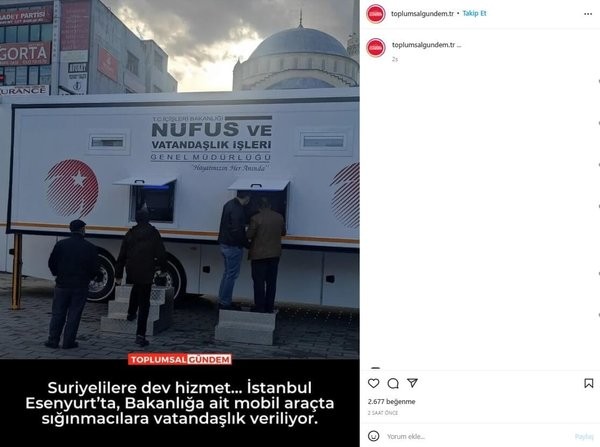 NVİGM'den medyadaki 'Suriyelilere vatandaşlık veriliyor' iddialarına yalanlama!